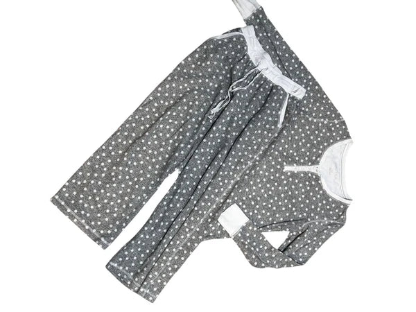 Náutica Gray White Polka-Dot Pajama Set Womens Medium 1669