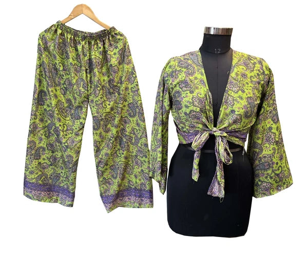 5 PJ Set Women Silk Pajamas Set Long Sleeve Button-Down Sleepwear Loungewear