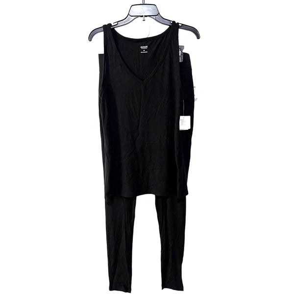ALFANI WOMENS SIZE XSMALL PAJAMAS MODAL SET TANK TOP & LEGGINGS CLASSIC BLACK